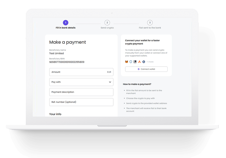Accept stablecoin payments with Swapin